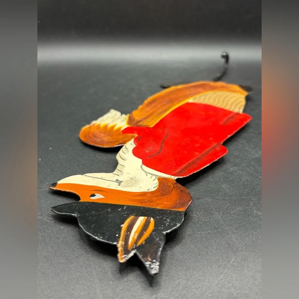 Huntsman Anthropomorphic Fox Metal Toleware Wall Hook, Home Decor